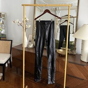 S Lulu's Black Leather Leggings